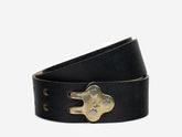 Claw Buckle Belt, Ebony Waxed Flesh